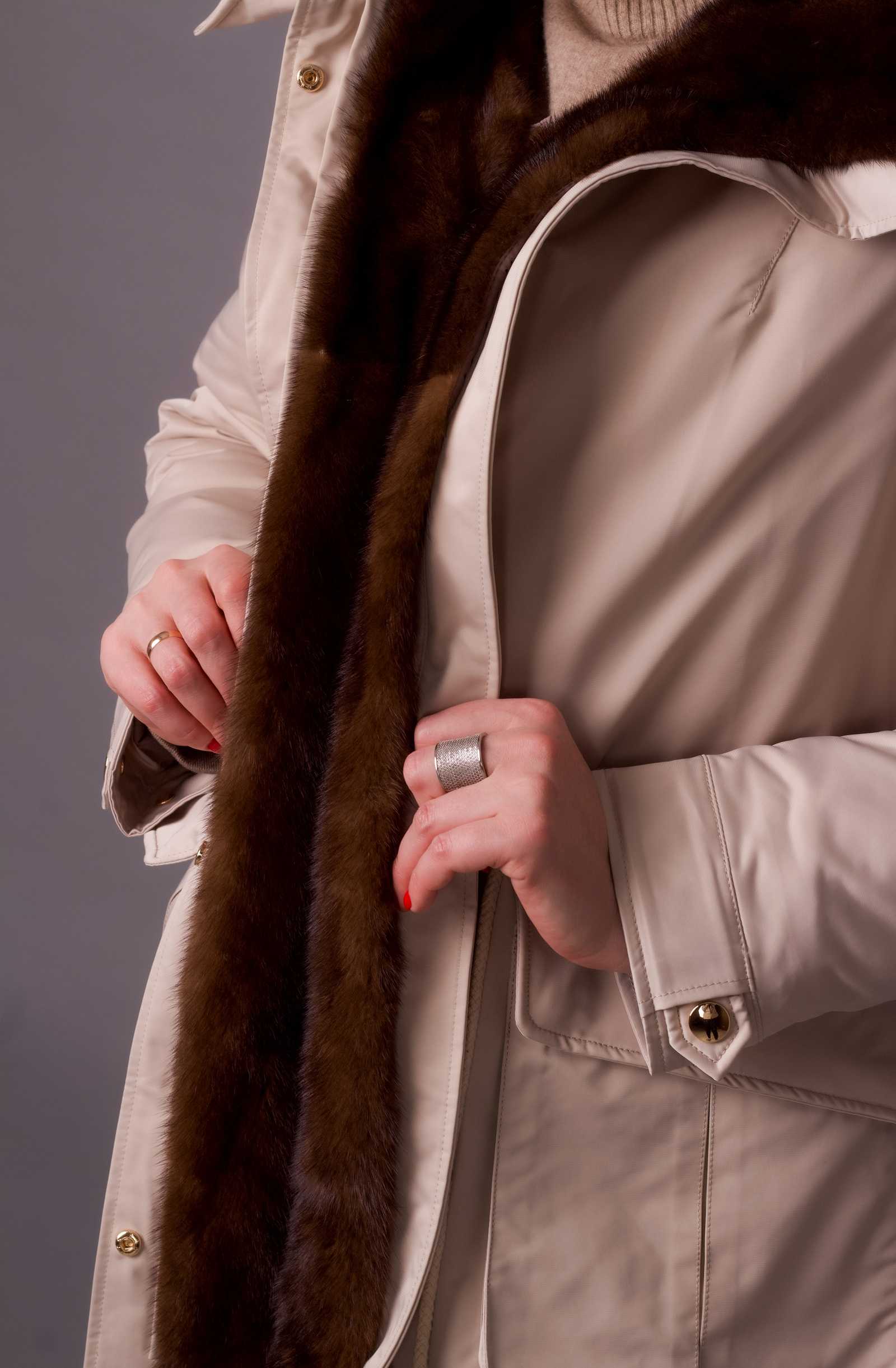 Купить парку с мехом норки KELLY