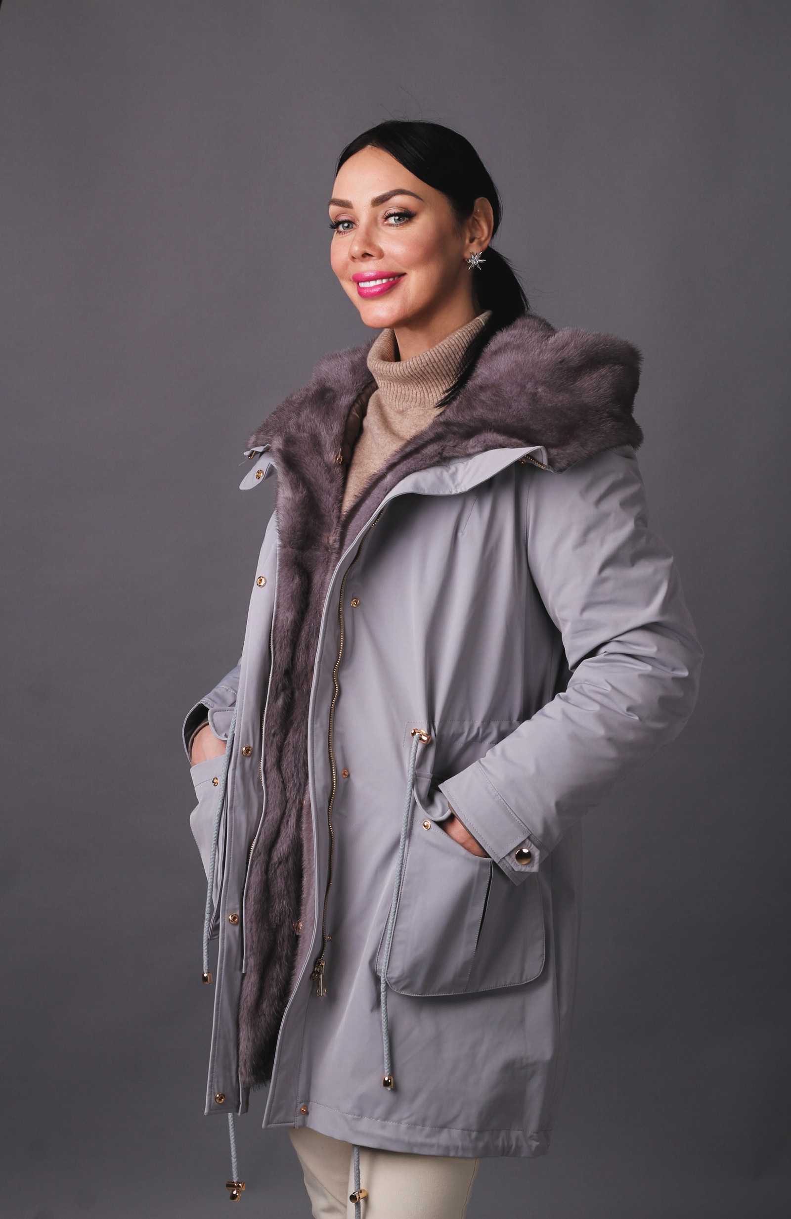 Купить парку с мехом норки KELLY