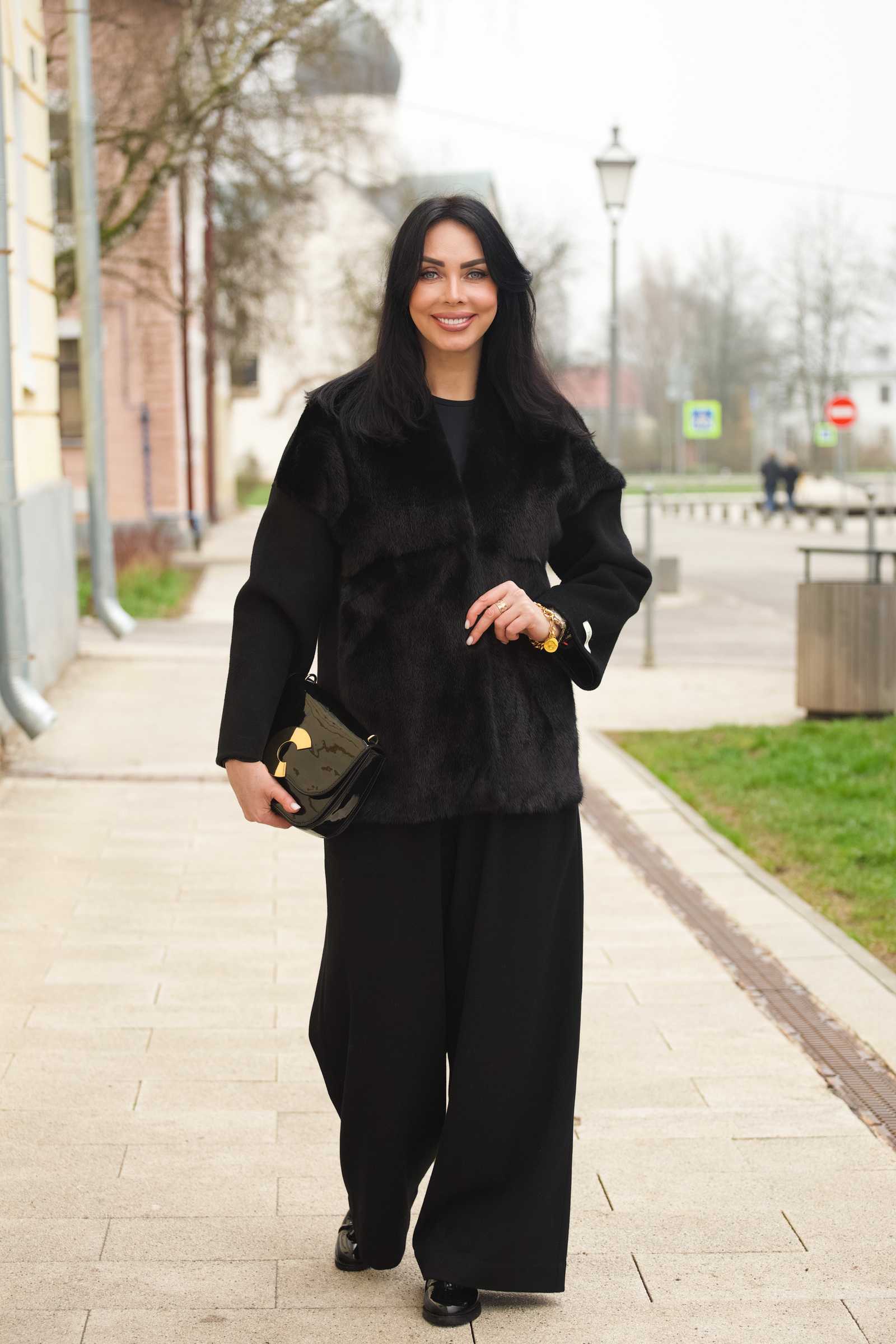 Купить брюки палаццо из шерсти и кашемира ESTA