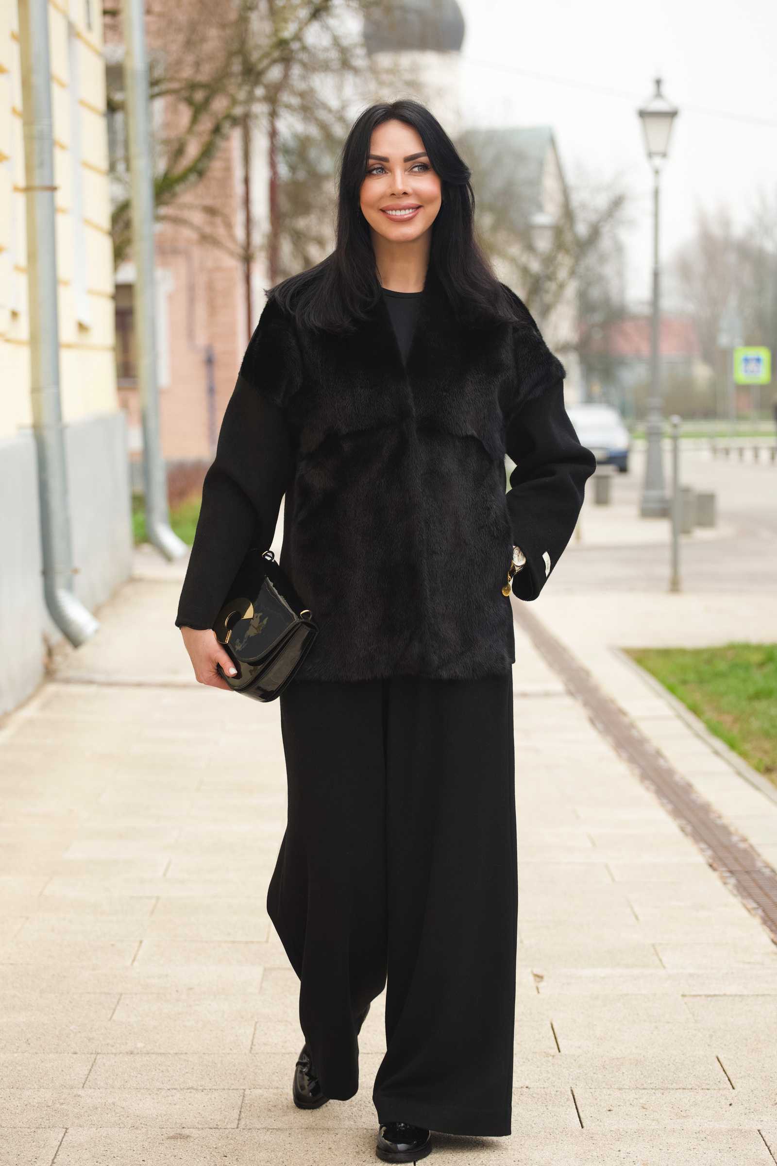 Купить брюки палаццо из шерсти и кашемира ESTA