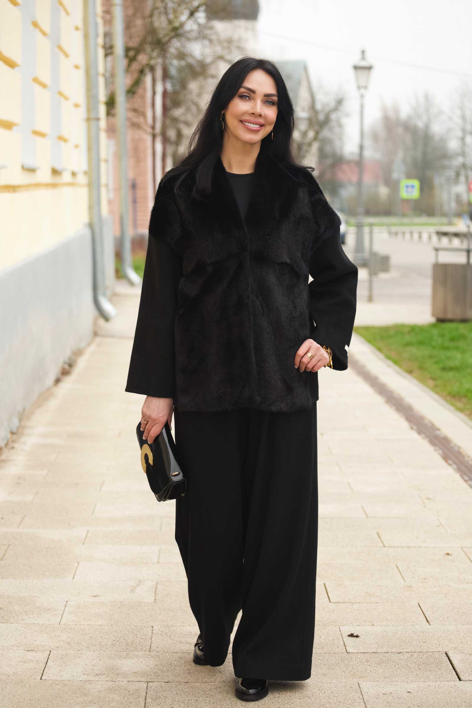 Купить брюки палаццо из шерсти и кашемира ESTA