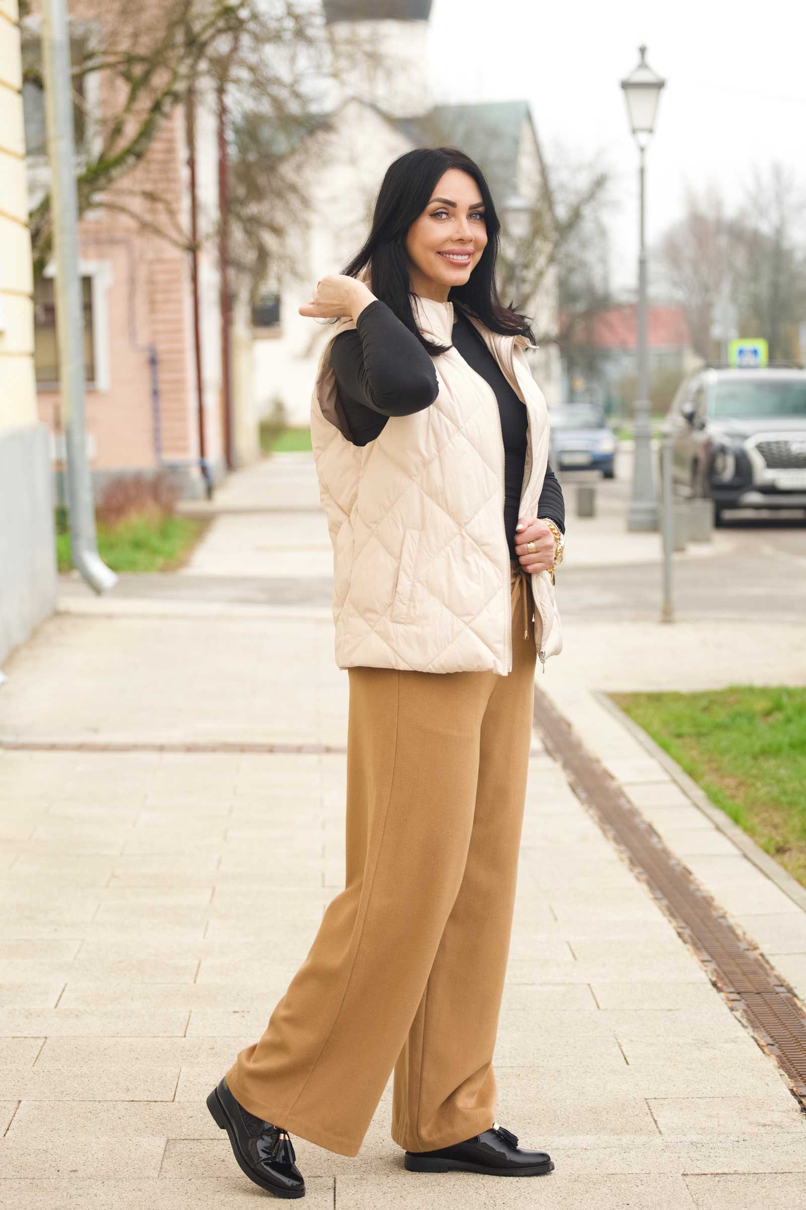 Купить брюки палаццо из шерсти и кашемира ESTA