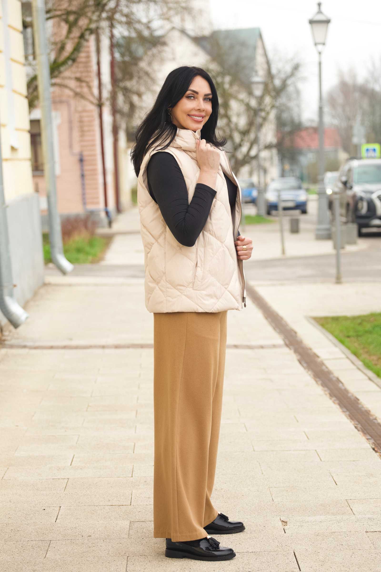 Купить брюки палаццо из шерсти и кашемира ESTA