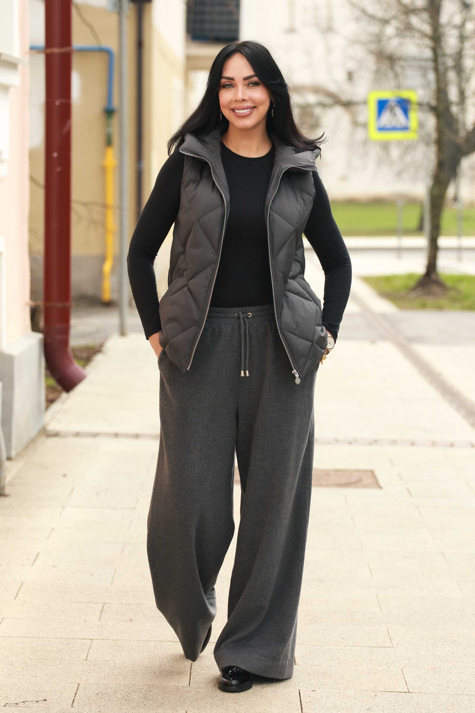 Купить брюки палаццо из шерсти и кашемира ESTA