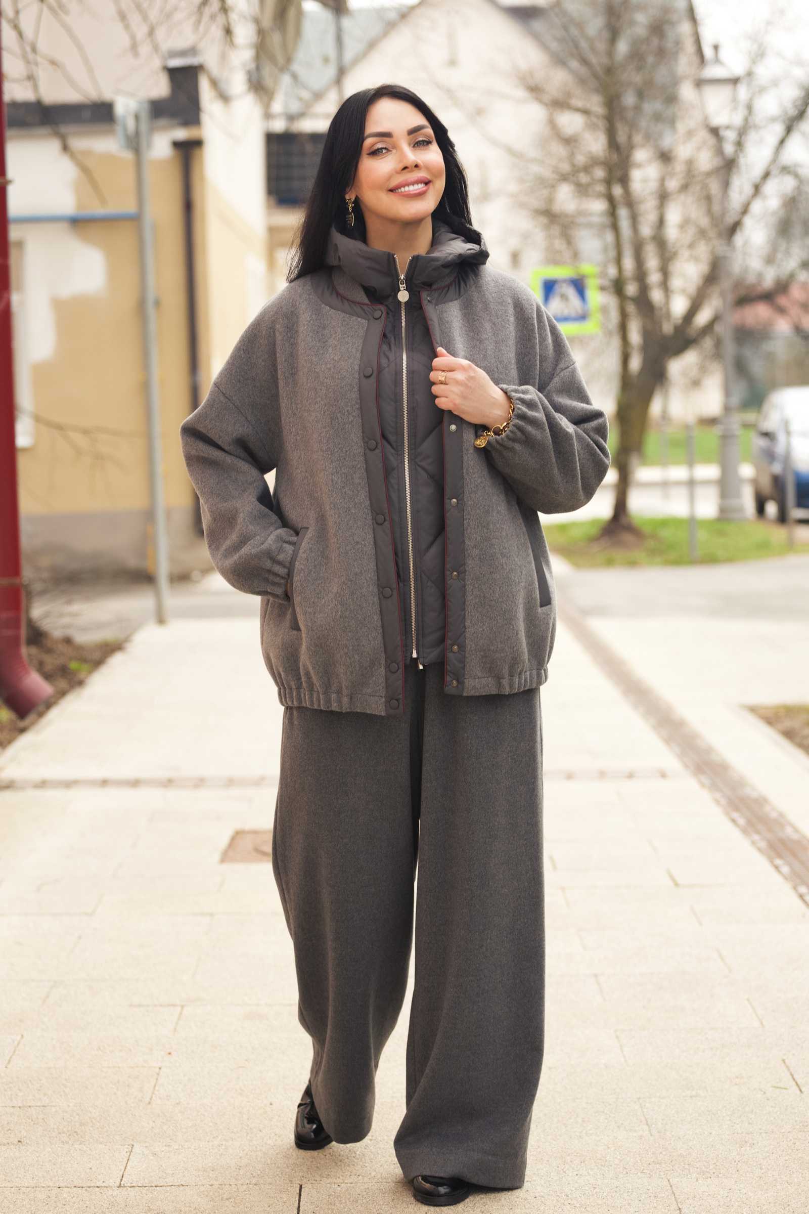 Купить брюки палаццо из шерсти и кашемира ESTA