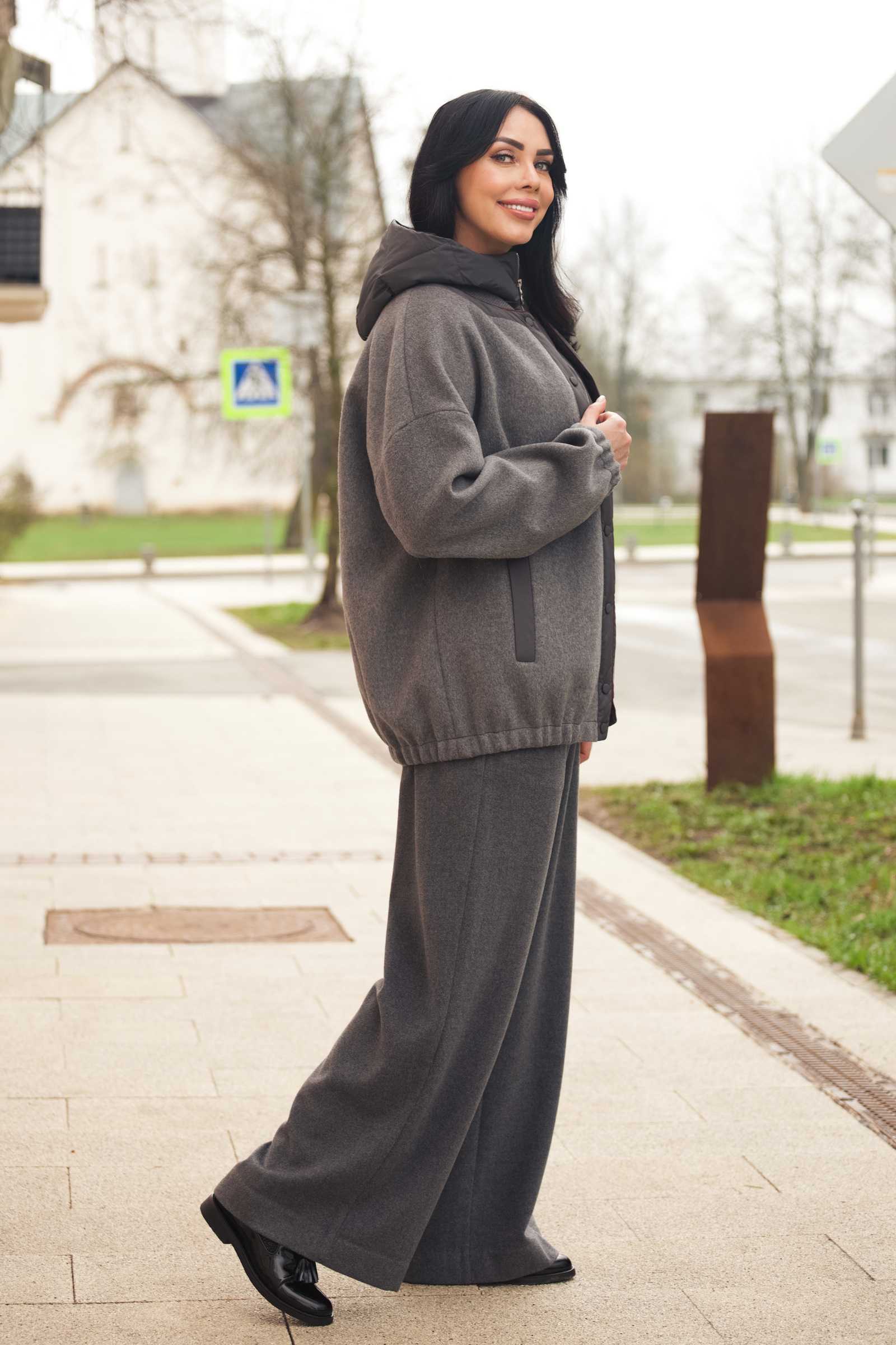 Купить брюки палаццо из шерсти и кашемира ESTA