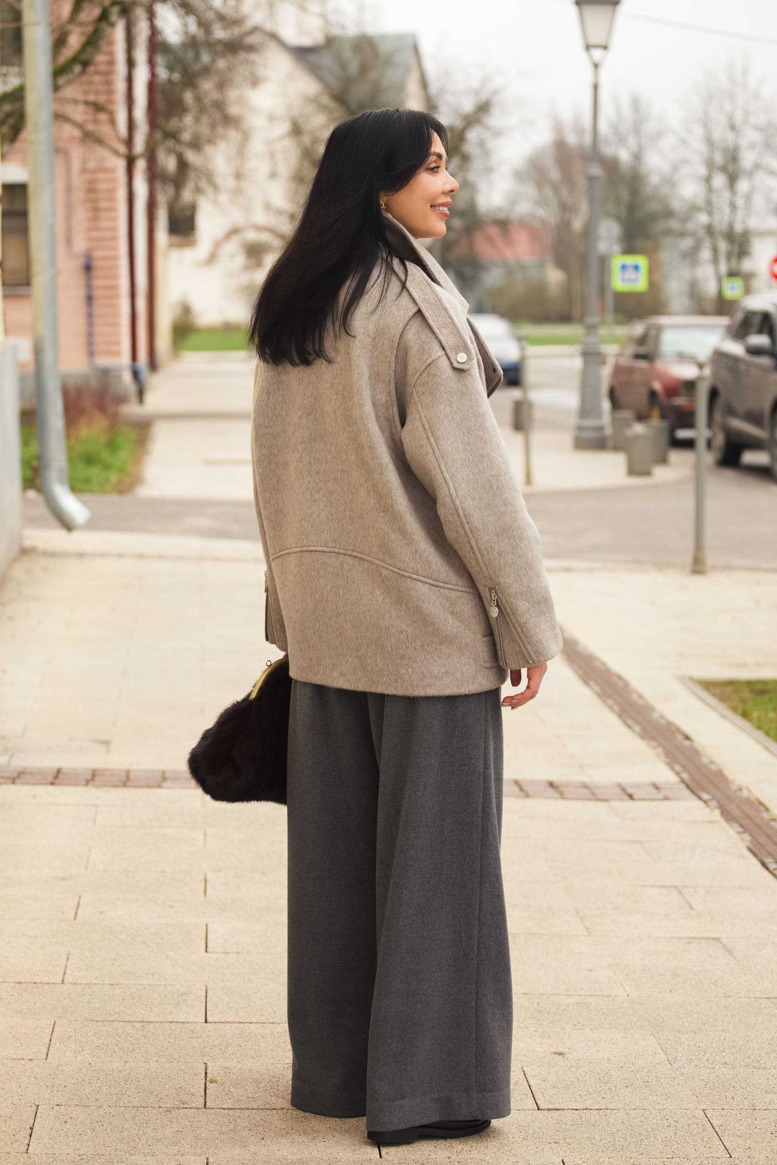 Купить брюки палаццо из шерсти и кашемира ESTA