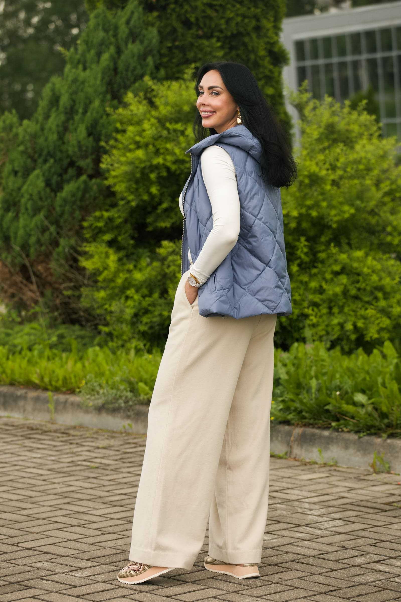 Купить брюки палаццо из шерсти и кашемира ESTA