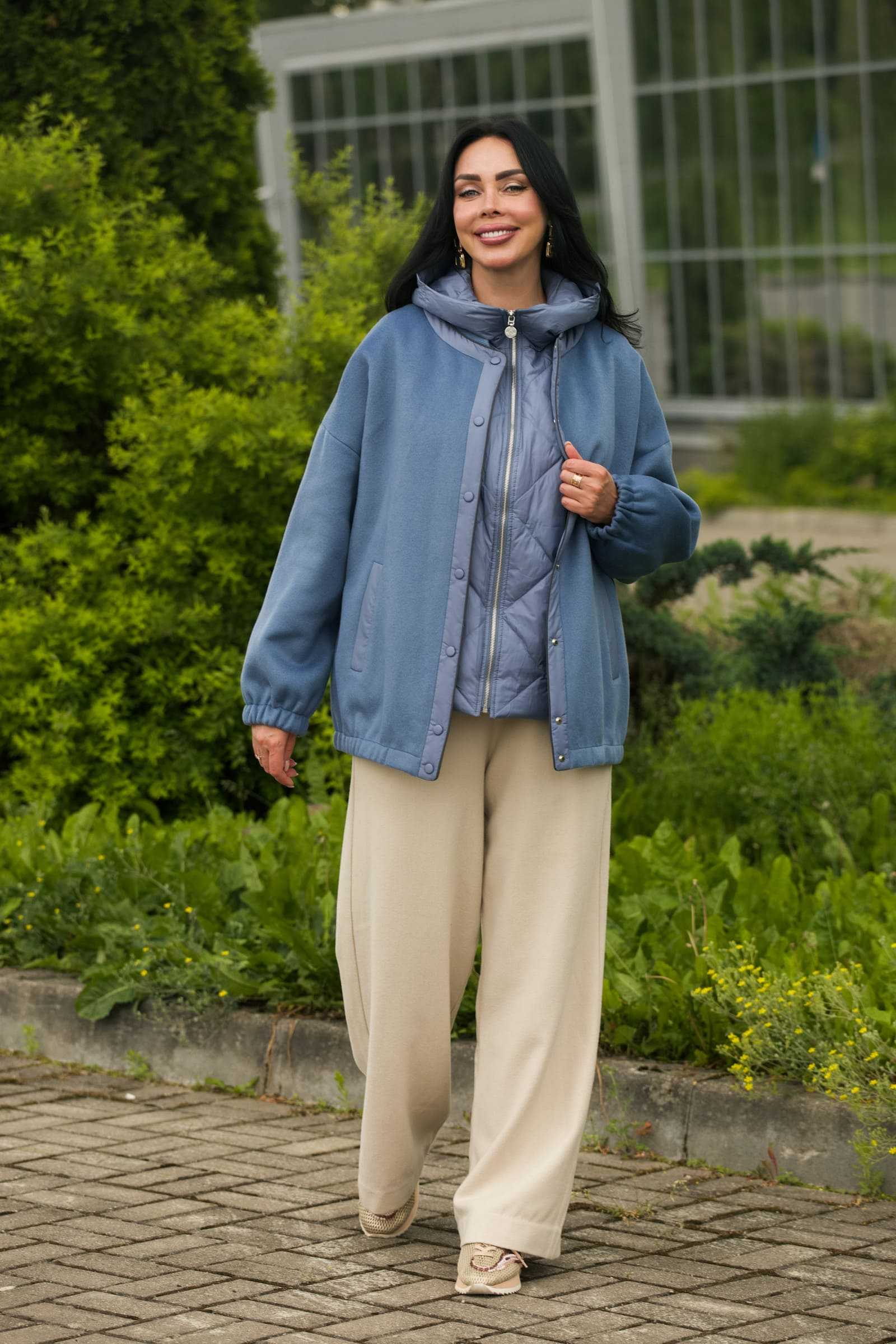 Купить брюки палаццо из шерсти и кашемира ESTA