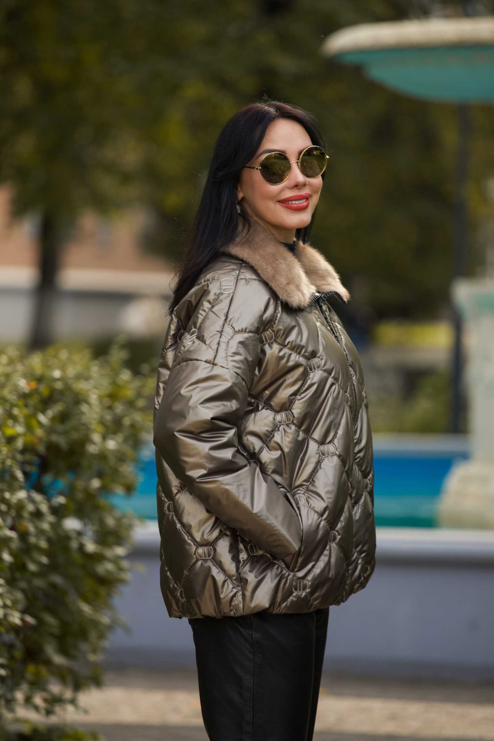 Купить зимнюю куртку c мехом норки BELIS