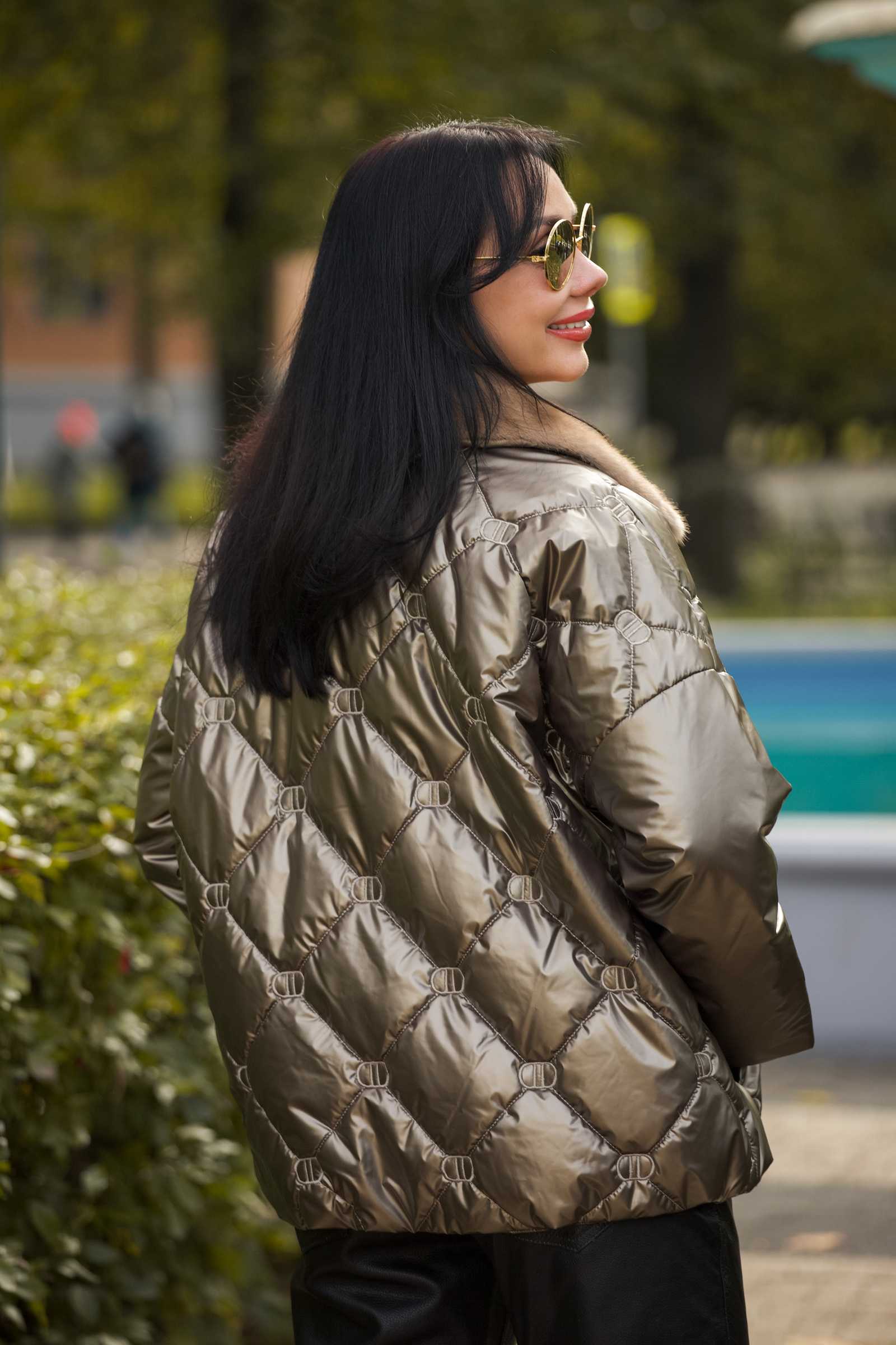 Купить зимнюю куртку c мехом норки BELIS