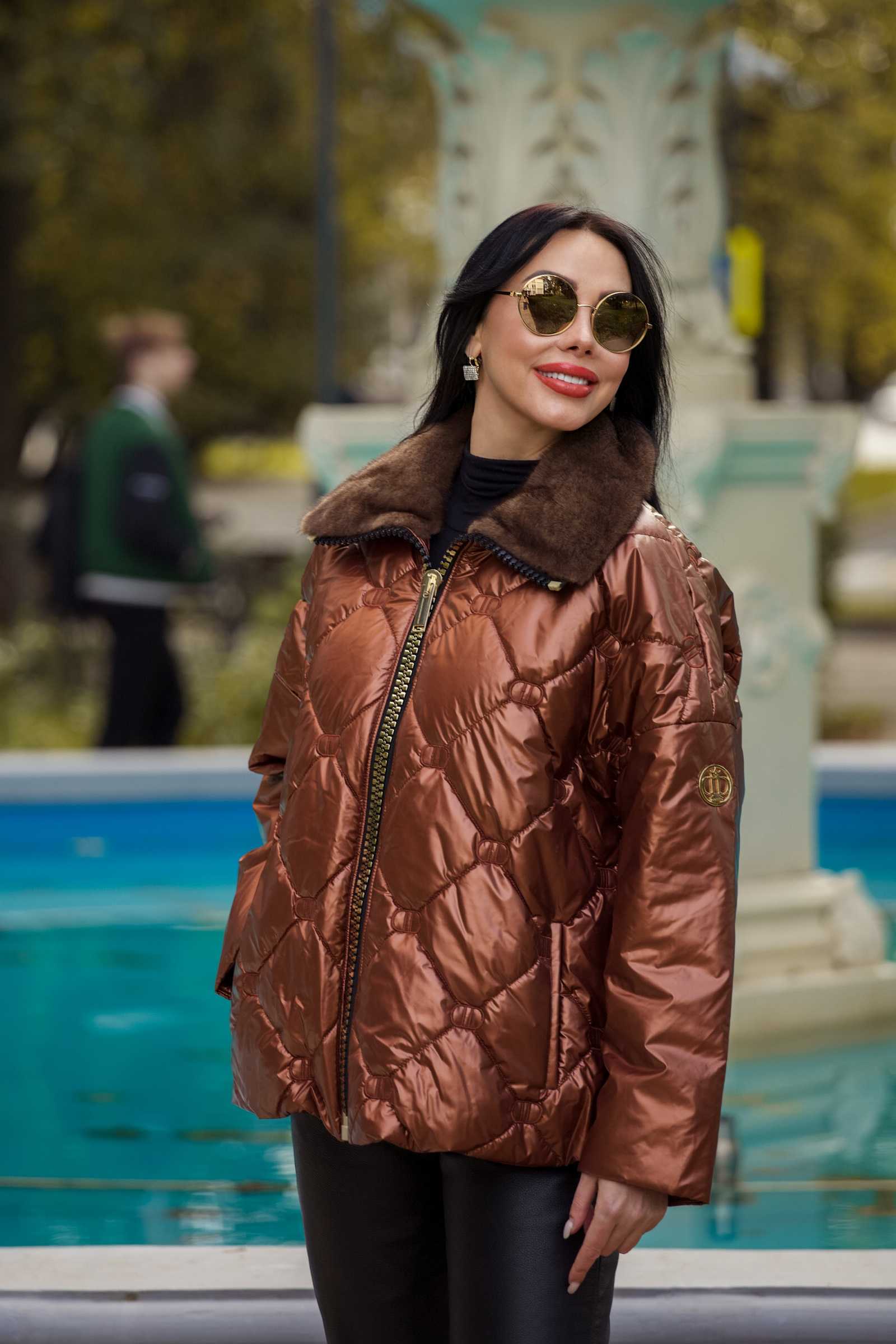 Купить зимнюю куртку c мехом норки BELIS