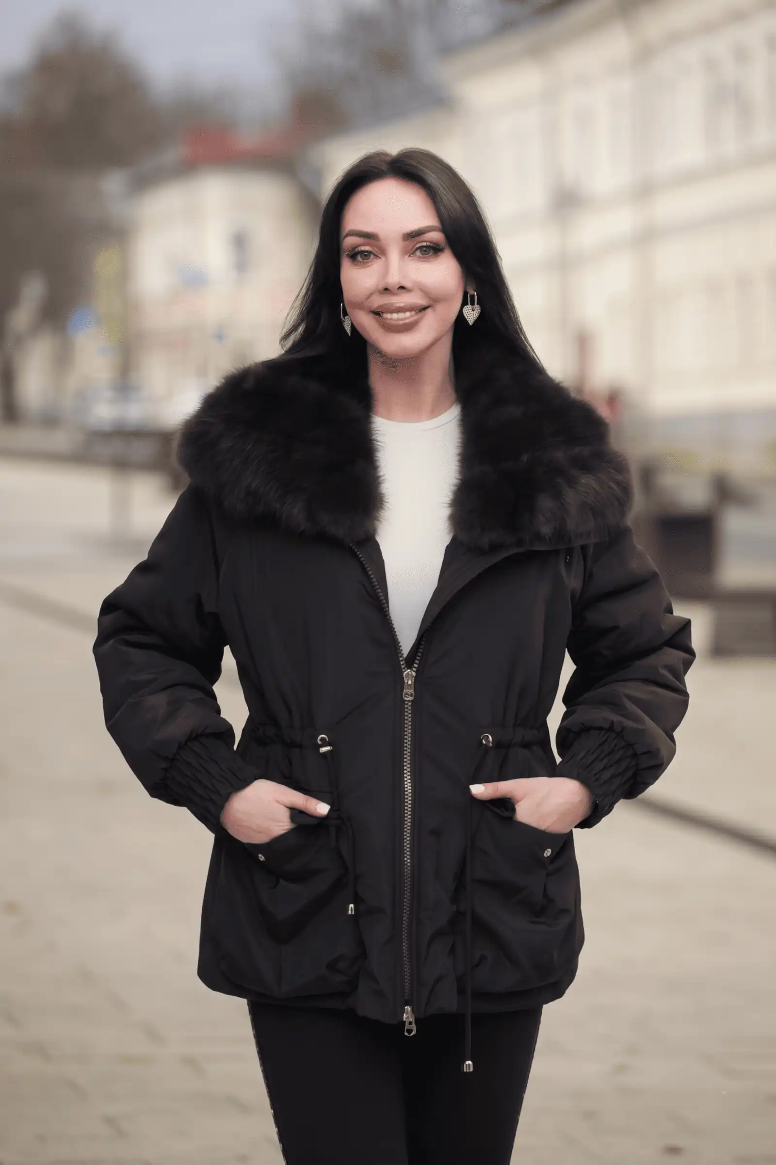 Куртка зимняя с мехом баргузинского соболя SIMA