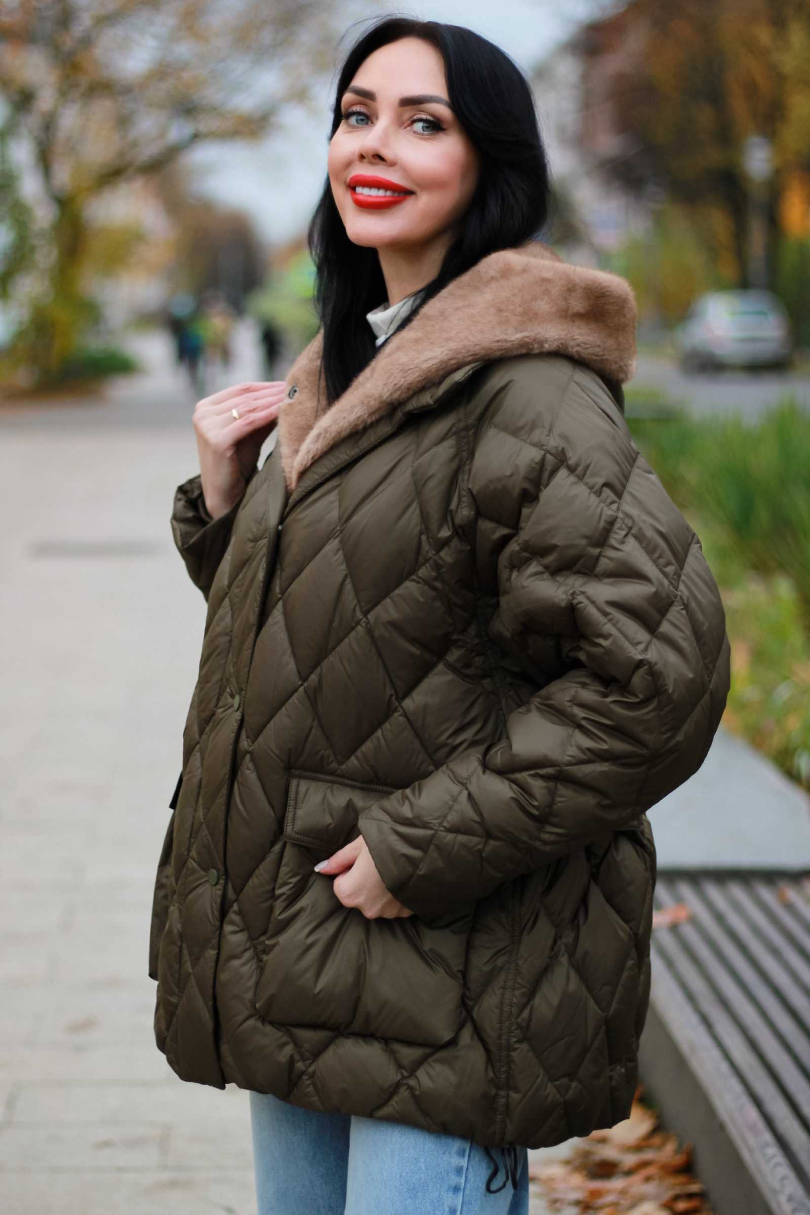Купить женскую зимнюю куртку с шерстью ангоры TUTSY
