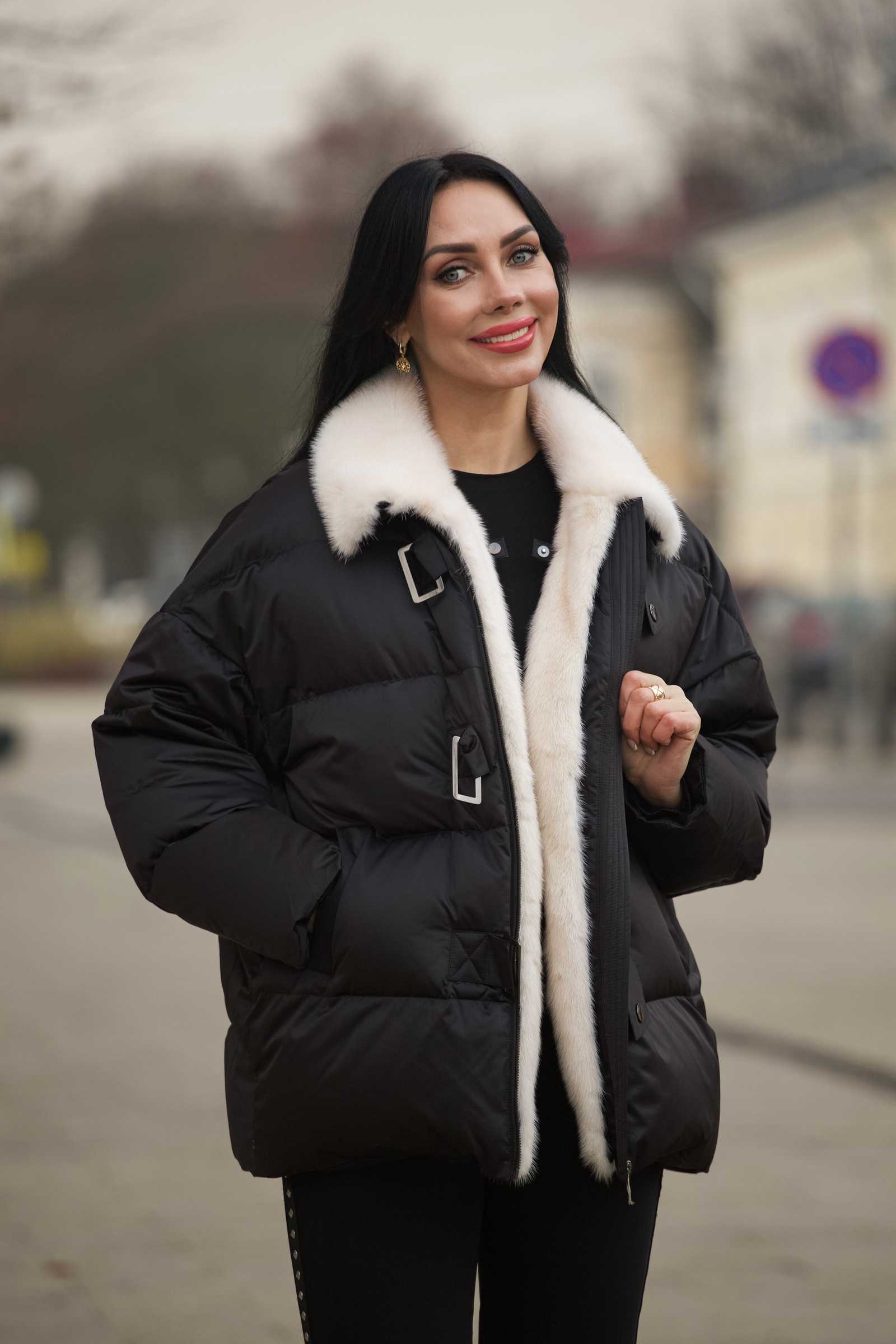 Купить женский пуховик с норкой IBIS