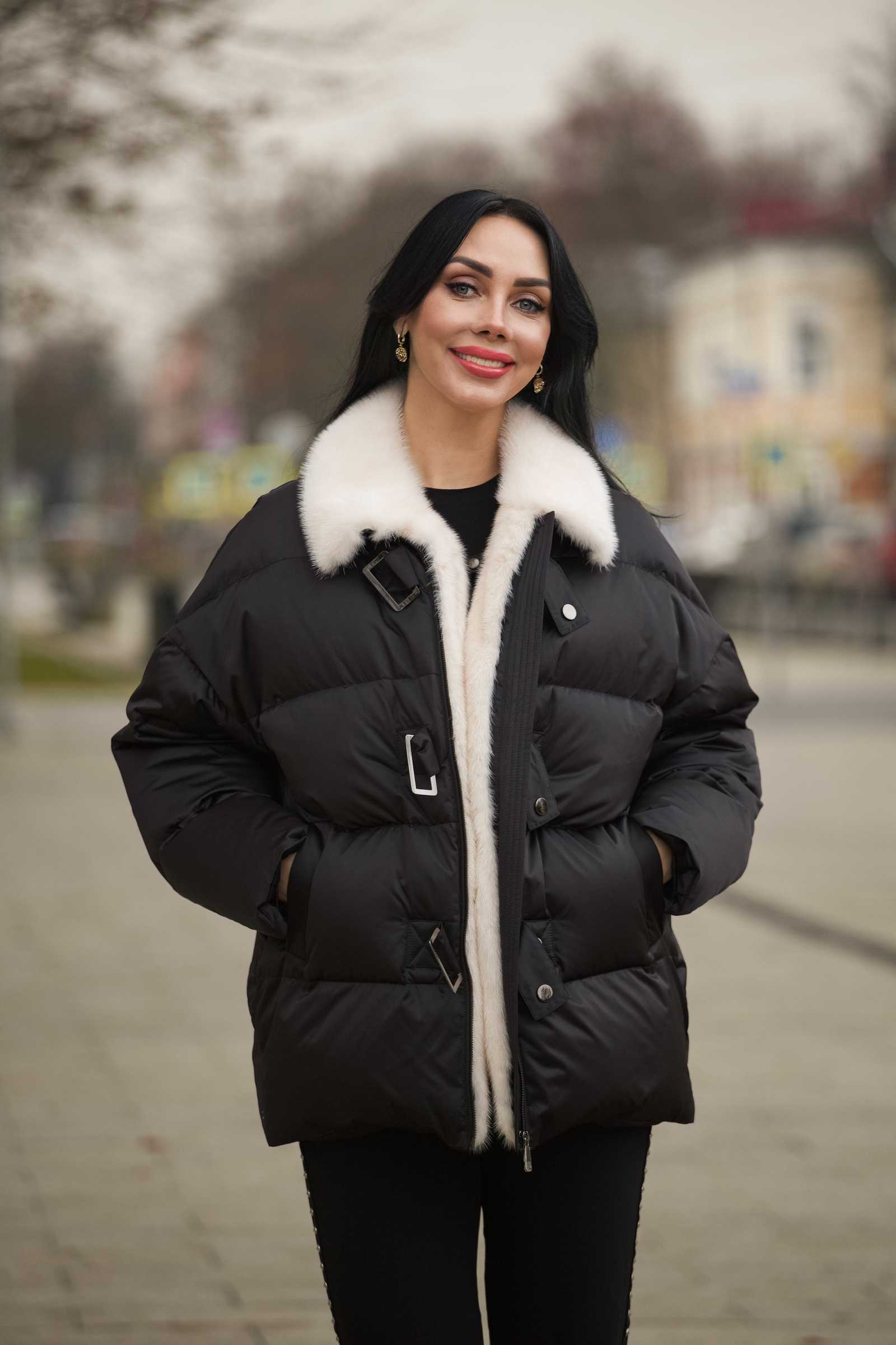 Купить женский пуховик с норкой IBIS