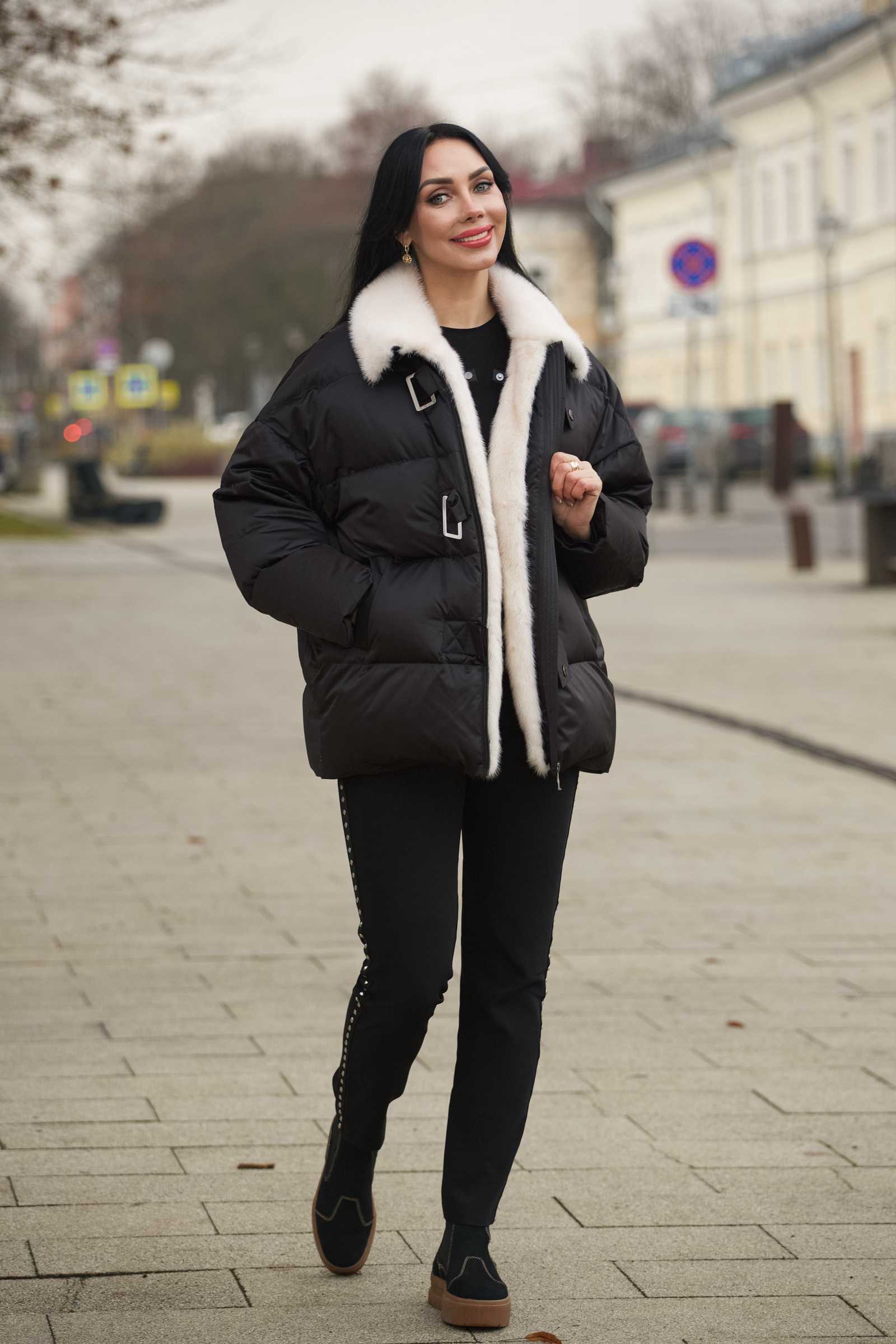Купить женский пуховик с норкой IBIS