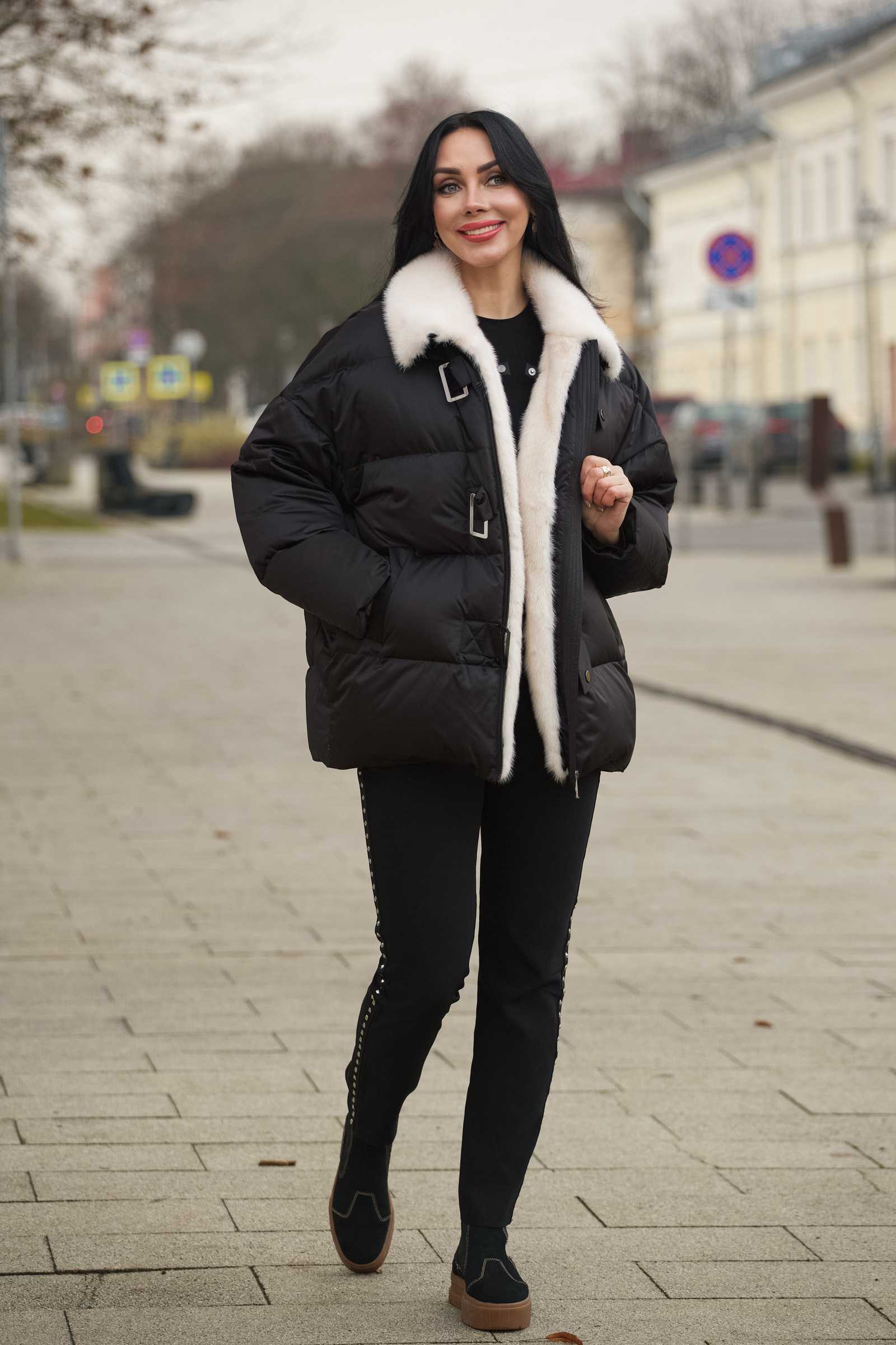 Купить женский пуховик с норкой IBIS