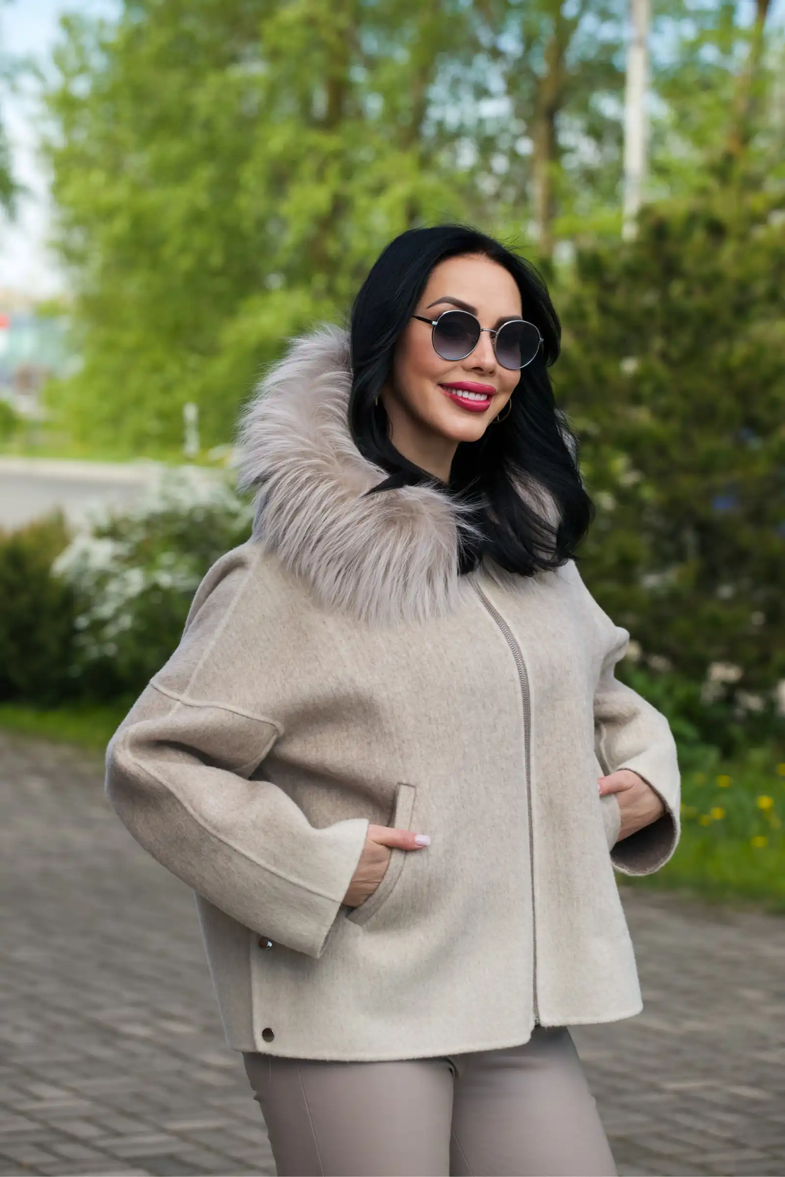 Пальто из шерсти и кашемира с мехом лисы ZILLI