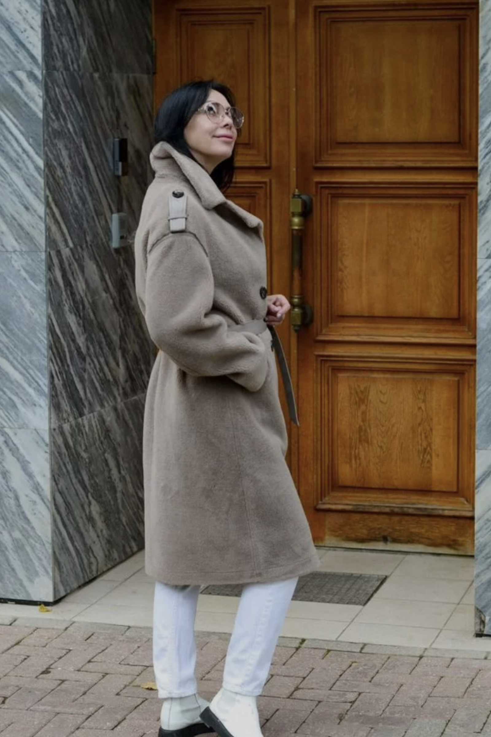 Купить женское пальто из овечьей шерсти DINA
