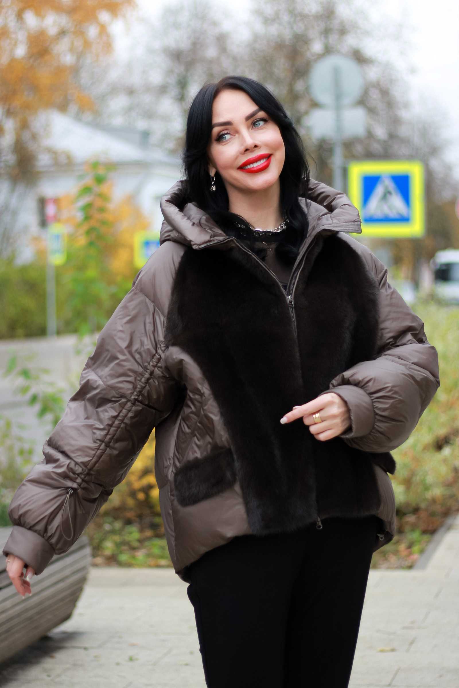 Женский пуховик с мехом норки — купить в интернет-магазине Patania BRIGITA