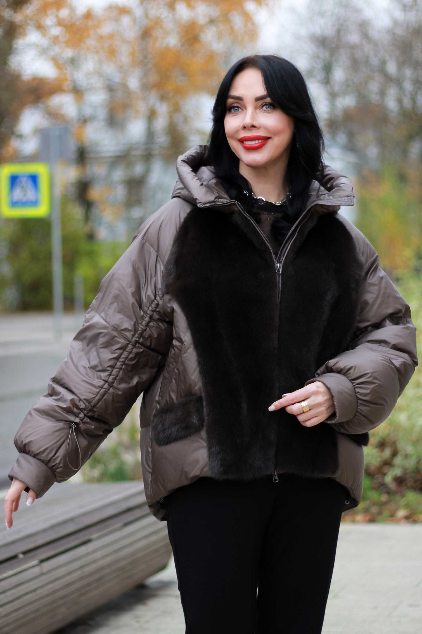 Женский пуховик с мехом норки — купить в интернет-магазине Patania BRIGITA