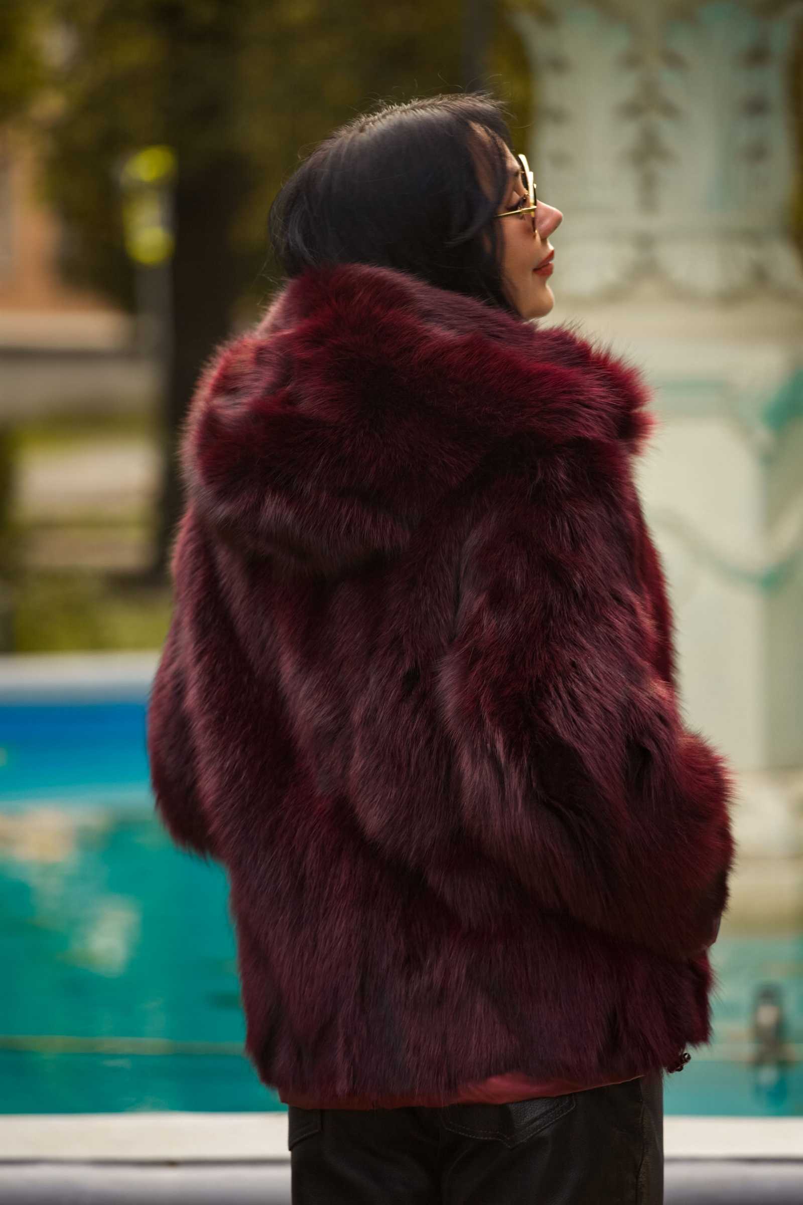 Купить двухсторонний пуховик с мехом лисы WILMA