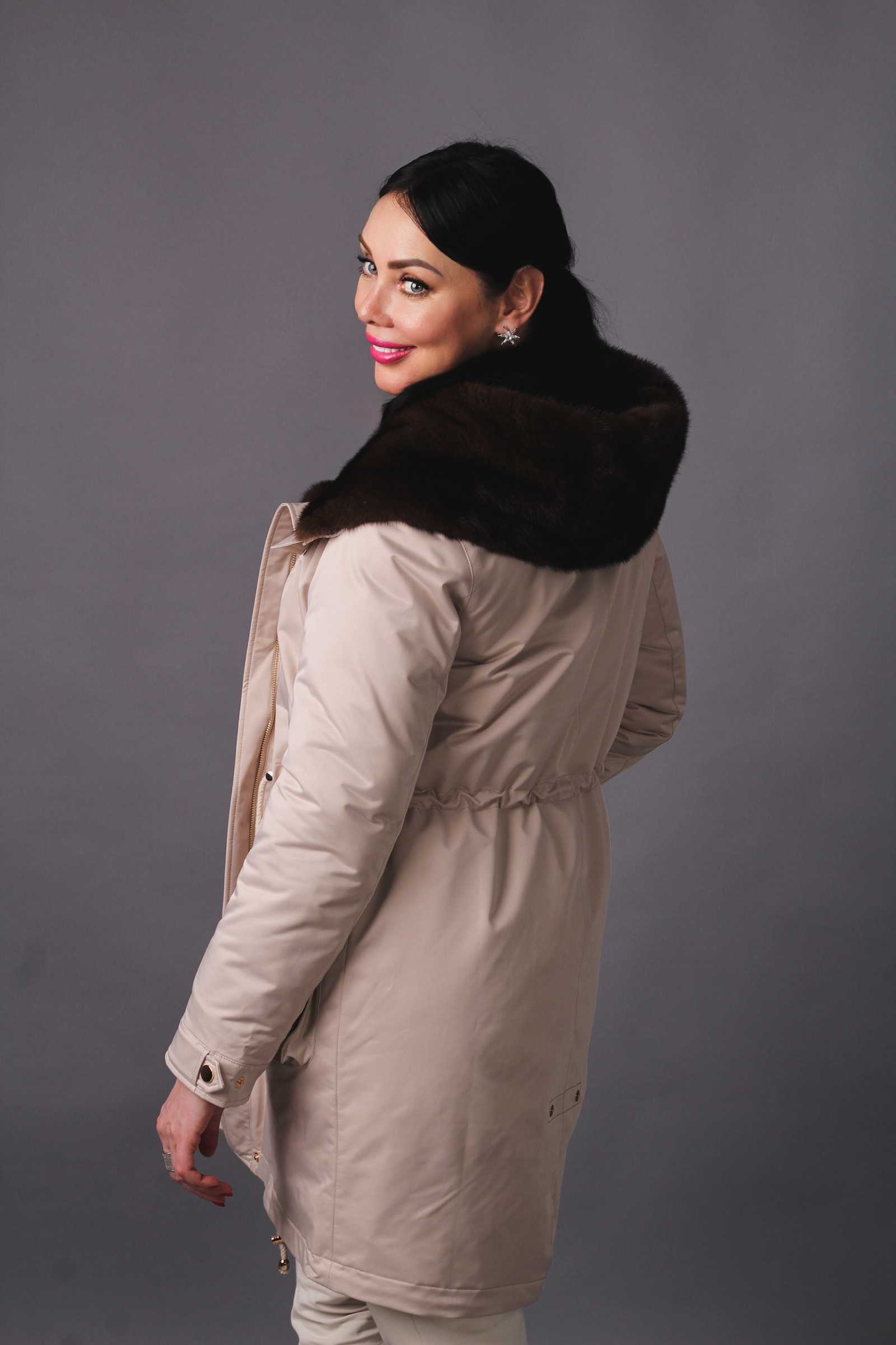 Купить парку с мехом норки KELLY