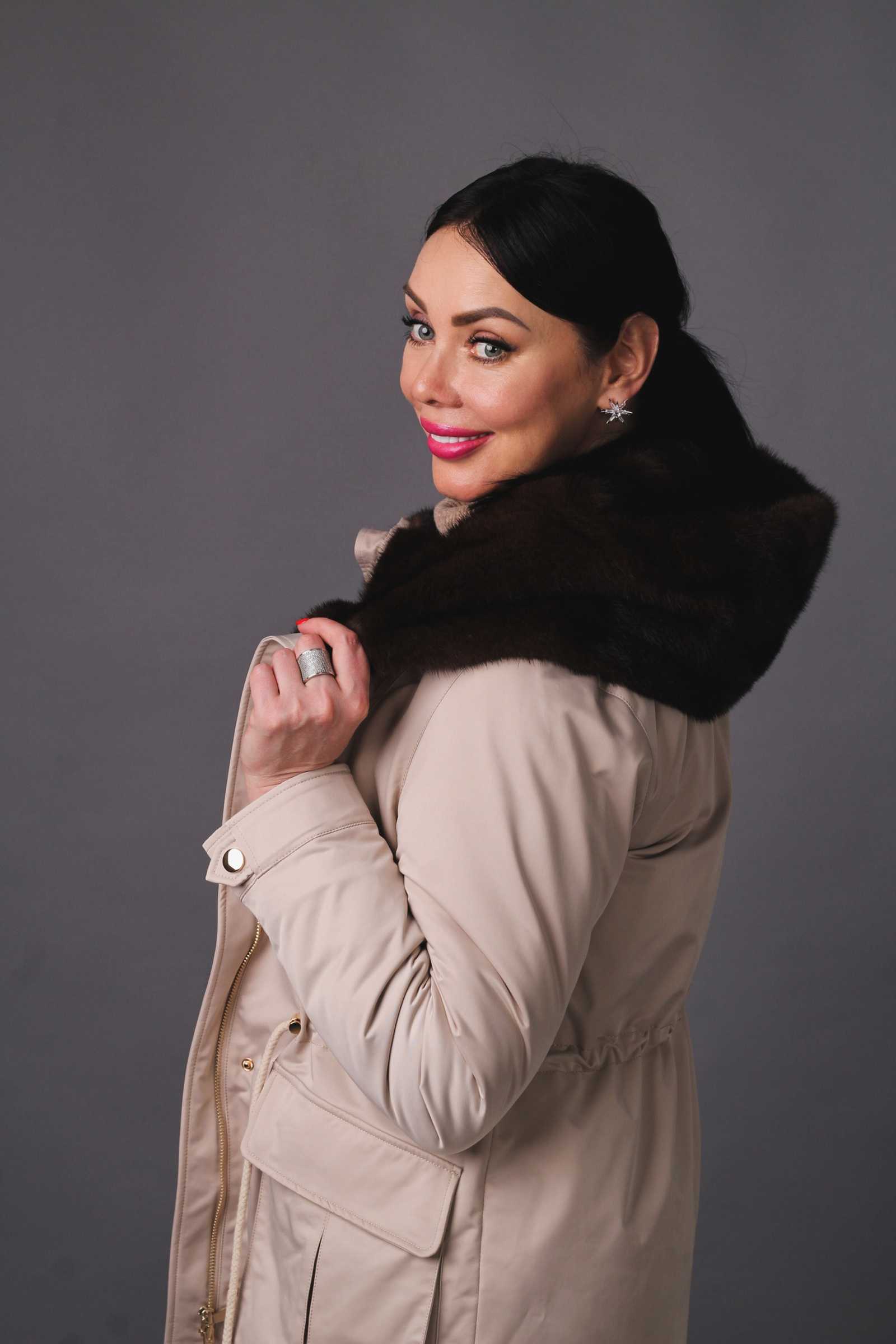 Купить парку с мехом норки KELLY