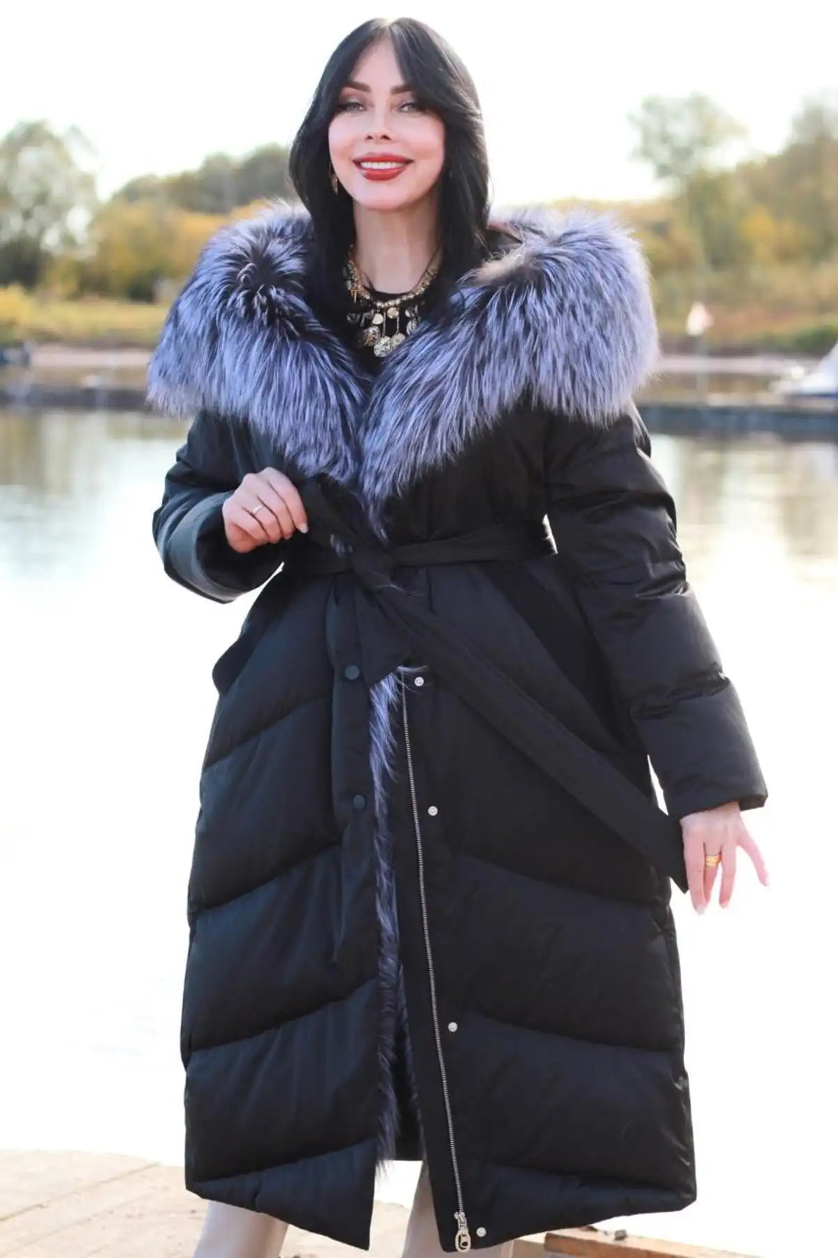 Пуховики длинные